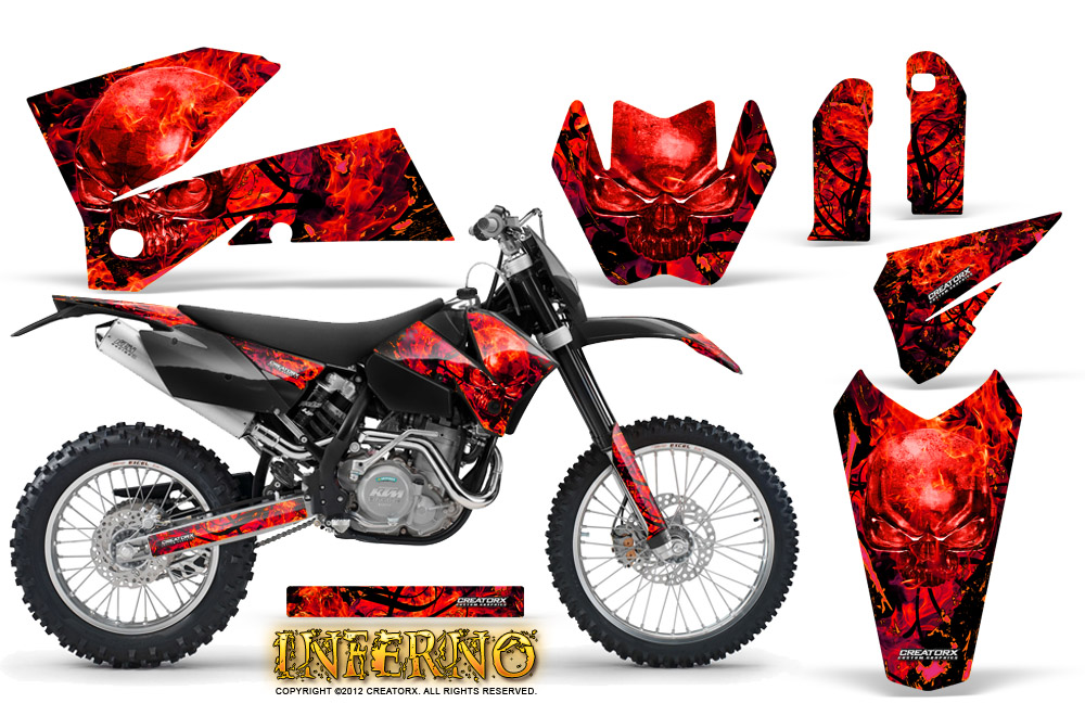 KTM C4 Graphics Kit Inferno Red